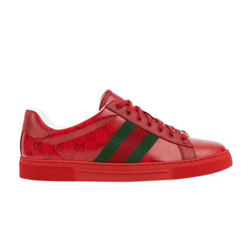 Gucci Ace 'GG Crystal Canvas - Red'