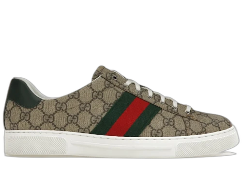 Gucci Ace Web Beige Ebony