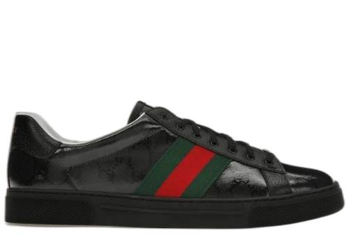 Gucci Ace GG Crystal Canvas Black