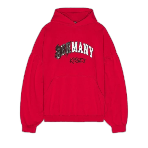Balenciaga Round Hoodie 'Faded Red'
