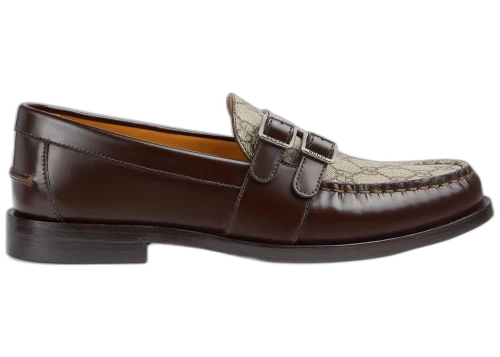 Gucci Buckle Loafer GG Monogram Dark Brown