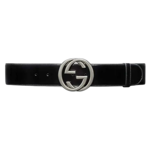 Gucci Interlocking G Buckle Wide Belt Black