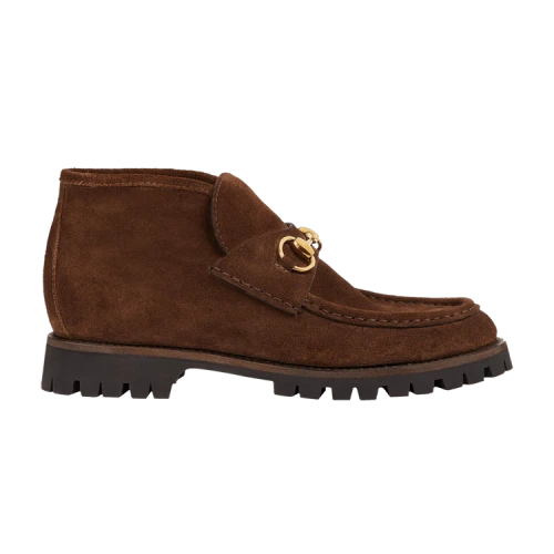 Gucci Horsebit Ankle Boot 'Brown Suede' (Women's)