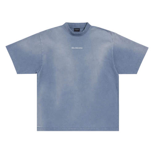 Balenciaga Medium Fit T-Shirt 'Faded Blue/White'