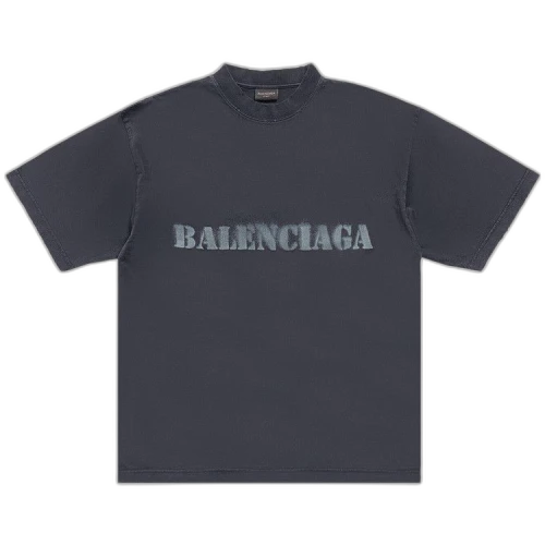 Balenciaga Stencil Type T-Shirt Medium Fit 'Black'
