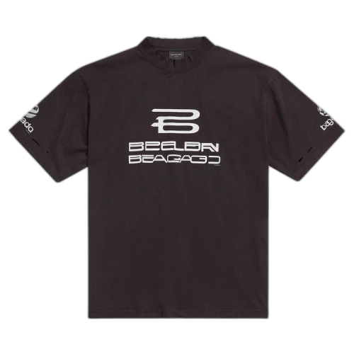 Balenciaga Medium Fit T-Shirt 'Washed Black/White'