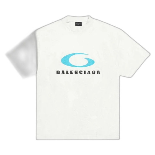 Balenciaga Medium Fit T-Shirt 'Dirty White/Blue'