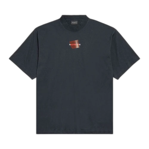 Balenciaga Taped Balenciaga Back T-Shirt 'Faded Black/White/Red'
