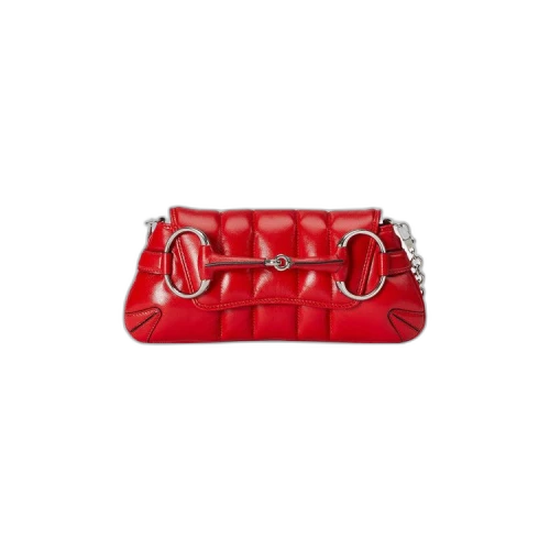 Gucci Horsebit Chain Small Shoulder Bag 'Beret Red'