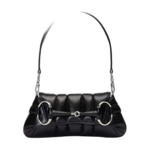 Gucci Horsebit Chain Small Shoulder Bag Black