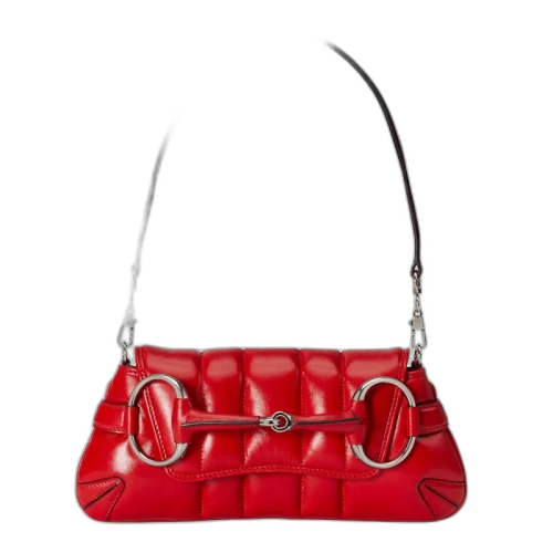 Gucci Horsebit Chain Small Shoulder Bag Red