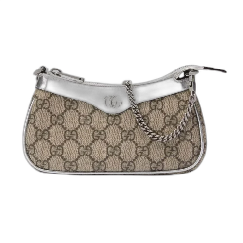 Gucci Ophidia Mini Bag Beige/Ebony/Metallic Silver