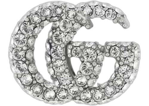 Gucci GG Marmont Single Crystal Earring Palladium-tone