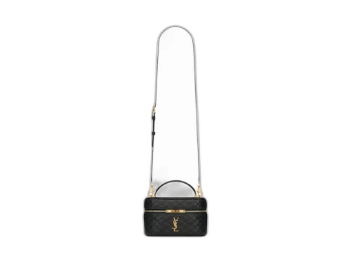 Saint Laurent Gaby Lambskin Vanity Bag Black