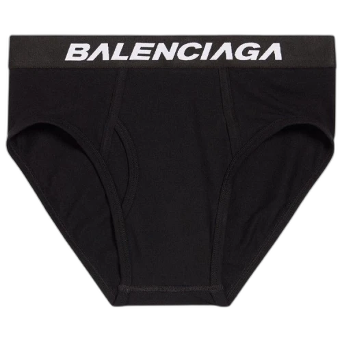 Balenciaga Racer Logo Waistband Briefs 'Black'