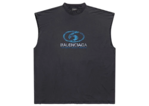 Balenciaga Surfer Sleeveless T-shirt Black