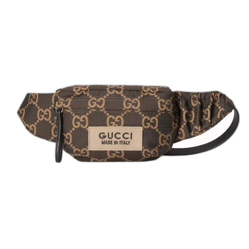 Gucci Large GG Polyester Belt Bag Ebony/Beige