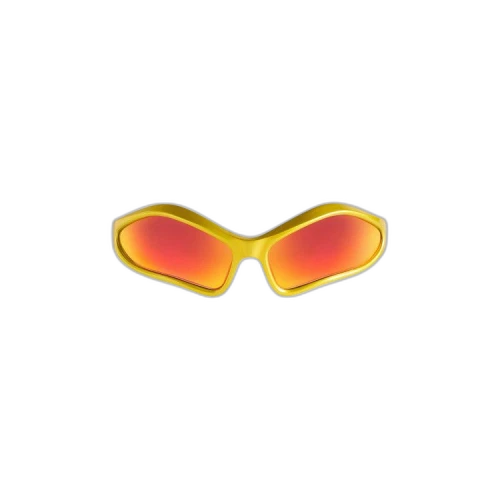 Balenciaga Fennec Oval Sunglasses 'Yellow/Red'