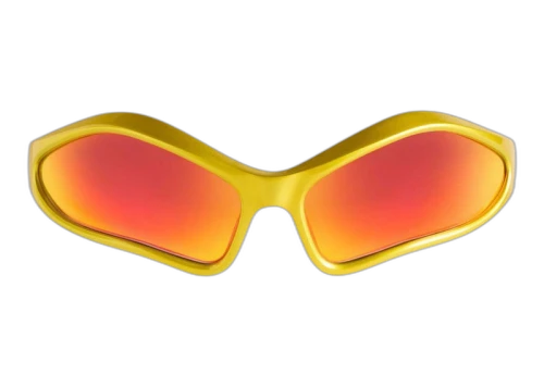 Balenciaga Fennec Oval Sunglasses Yellow/Red (768054T00077037)