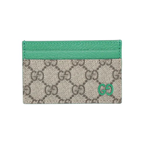 Gucci Monogram Card Holder 'Beige/Ebony/Shamar'
