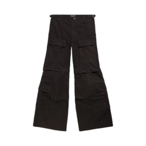 Balenciaga Flared Cargo Pants 'Black'