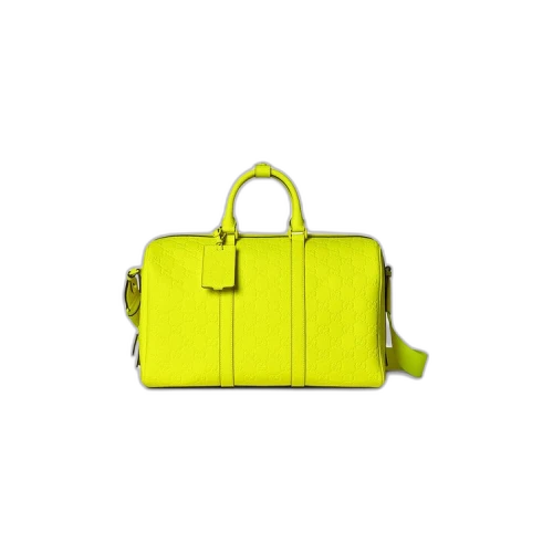 Gucci Rubber-Effect Medium Duffle Bag 'Fluorescent Yellow'