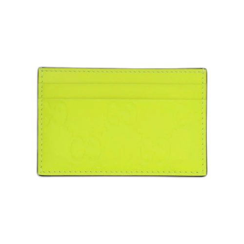 Gucci Rubber Effect Card Case 'Fluorescent Yellow'