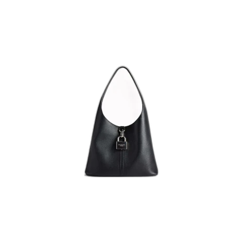 Balenciaga Womens Locker Medium North-South Hobo Bag Black
