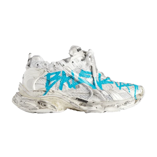 Balenciaga Runner Sneaker 'Graffiti - White Blue' (Women's)