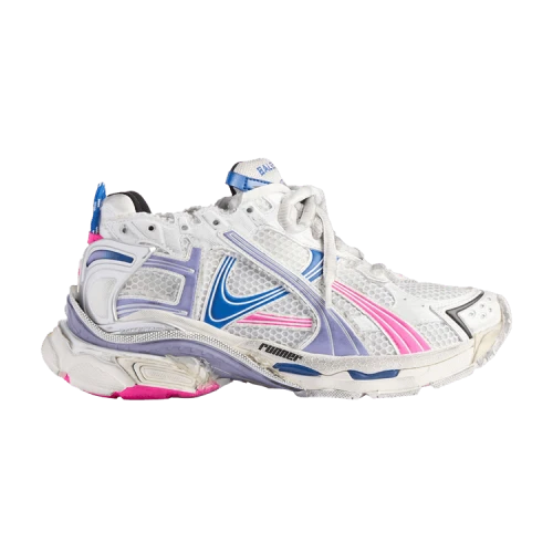 Balenciaga Runner Sneaker 'Worn-Out - White Lilac Neon Pink' (Women's)