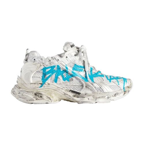 Balenciaga Runner Sneaker 'Graffiti - White Blue'