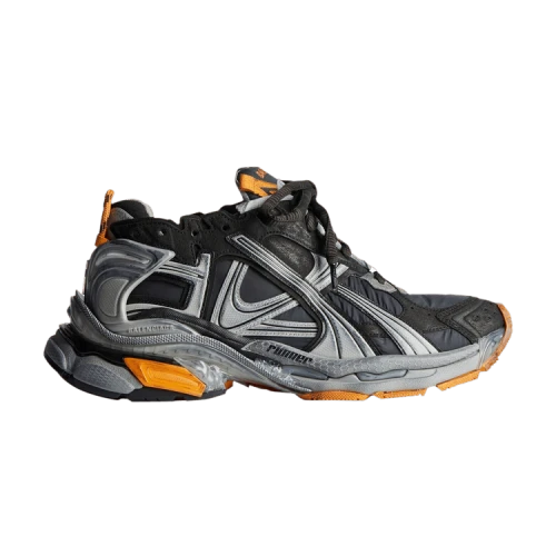 Balenciaga Runner Sneaker 'Worn-Out - Black Fluo Orange'