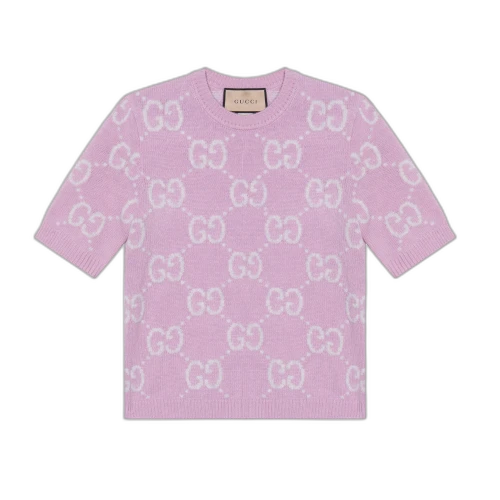 Gucci GG Knit Wool Cardigan 'Faded Rose'