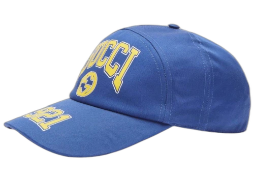 Gucci 1921 Logo Baseball Hat Blue