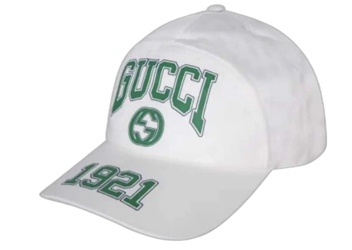 Gucci 1921 Logo Baseball Hat White/Green