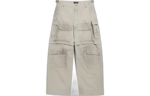 Balenciaga Men's Large Cargo Pants Beige