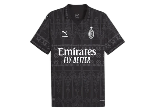 Puma x Pleasures AC Milan 2023/24 Dark Version Authentic Jersey (Imported Version) Black