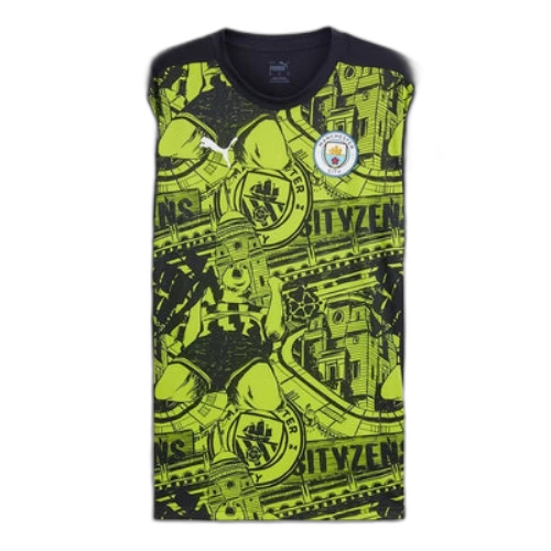 PUMA Manchester City Pre-Match Jersey 'Yellow Blue'