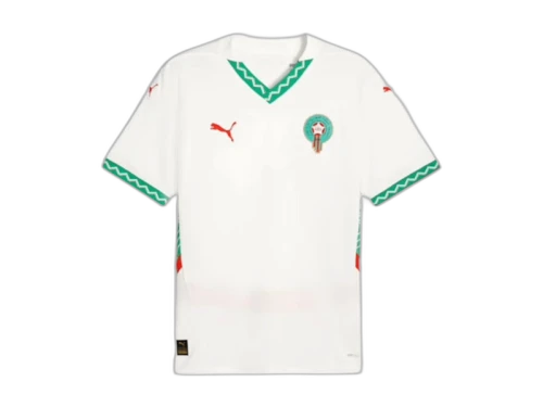Puma Morocco 2025 Away Replica Jersey Jersey White/Fast Green/Red
