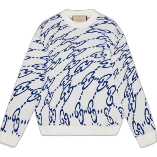 Gucci Wavy GG Jumper 'Ivory/Blue'