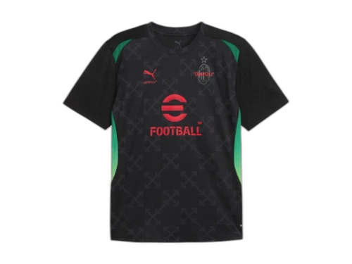 OFF-WHITE x Puma AC Milan Pre-Match S/S Jersey Black/Red