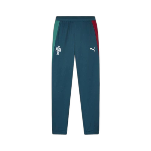 PUMA Soccer Bottoms Men's Ocean Blue/Silver Moderate Slim Fit Pants