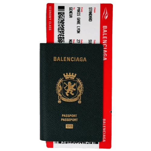 Balenciaga Passport Long Wallet 1 Ticket 'Passport Green'