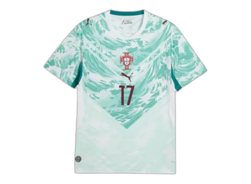 Puma Portugal Away Player Jersey PUMA White/Green Lagoon