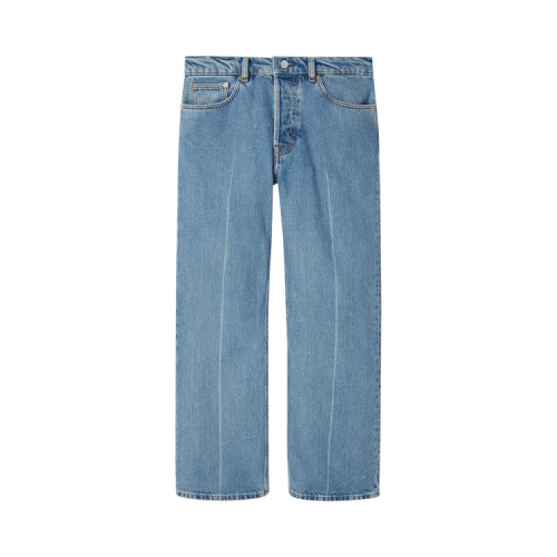 Gucci Low Waist Cropped Denim Pants 'Blue'
