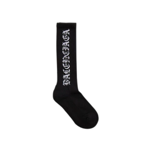 Balenciaga Gothic Tennis Socks 'Black/White'