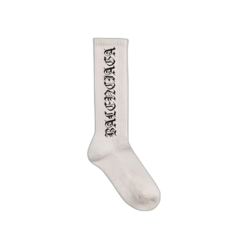 Balenciaga Gothic Tennis Socks 'Off White/Black'