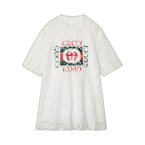 Gucci Printed Floral Lace Top 'Off White'