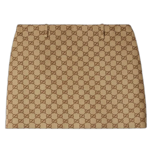 Gucci Canvas Mini Skirt 'Camel/Ebony'