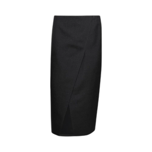 Gucci Wool Gabardine Skirt 'Dark Grey'
